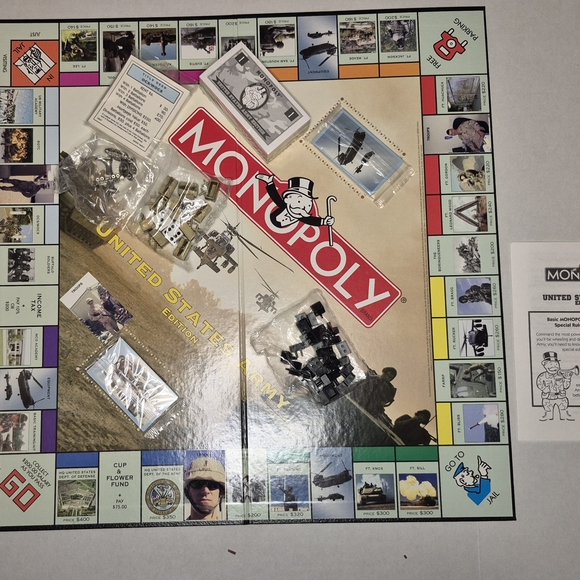 U.S. Army Edition Monopoly New Sealed Pieces Collector’s Board Game Parker Bro - Picture 3 of 12